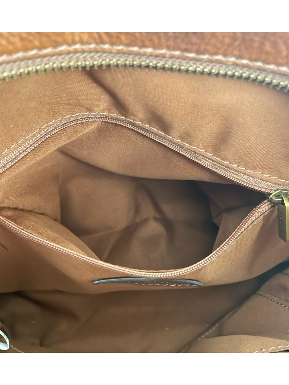 Fossil Sydney Leather Satchel Bag – Medium Brown - Picture 13 of 13